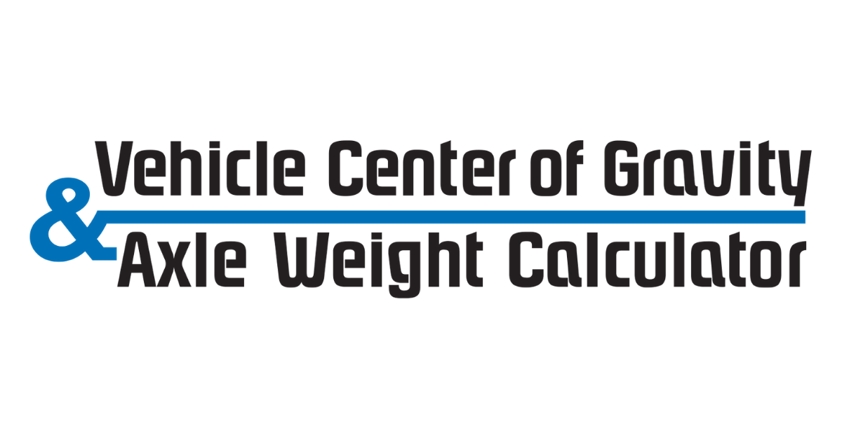 Vehicle center of gravity and axle weight calculator